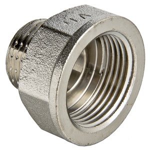 Переходник VALTEC 1/2 х 1/4 внутренняя-наружная резьба, никелированная латунь Переходник VALTEC 1/2 х 1/4 внутренняя-наружная резьба, никелированная латунь