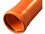 Труба для наружной канализации Valfex D160 с раструбом L=0,5 м (160x500) рыжая