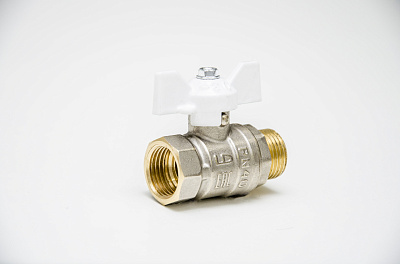 Кран шаровой LD 47.15.В-Н.Б (white)