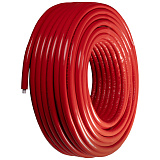 Труба из сшитого полиэтилена (PE-Xa) Usystems Radi Pipe PN10 32x4,4 в теплоизоляции 6 мм красной, бухта 25 м