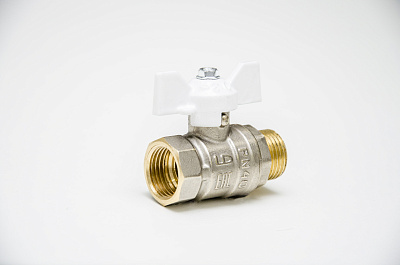 Кран шаровой LD 47.20.В-Н.Б (white)