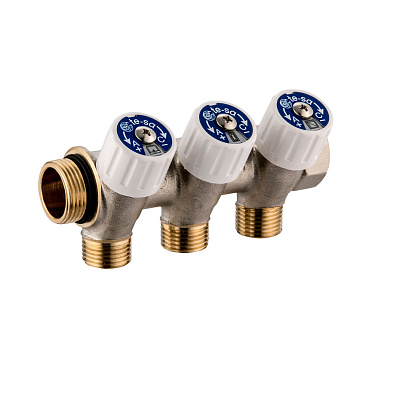 Коллектор Usystems SH 3/4 с вентилями НР/ВР 2x1/2НР, ц/ц 38мм Коллектор Usystems SH 3/4 с вентилями НР/ВР 2x1/2НР, ц/ц 38мм