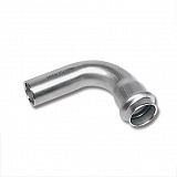 Отвод Sanha 9001A, 90 гр. ВПр-НПр, нержавеющая сталь, 22
