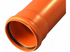 Труба для наружной канализации Valfex D110 с раструбом L=3 м (110x3000) рыжая