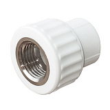 Муфта полипропиленовая Valfex переходная с внутренней резьбой 20 x 3/4, белая