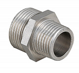 Ниппель VALTEC переходной 1/2 х 3/8 наружная резьба, никелированная латунь