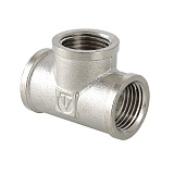 Тройник VALTEC 1 1/4 внутренняя, никелированная латунь