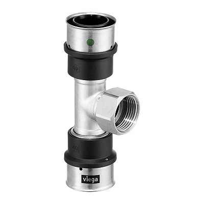 Тройник Viega SmartPress переходной 40 x Rp 1 x 40, модель 6717 Тройник Viega SmartPress переходной 40 x Rp 1 x 40, модель 6717