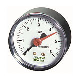 Манометр FAR 1/4 (торцевое соединение) , 0-6 бар, - 20-80 C, O 63 мм