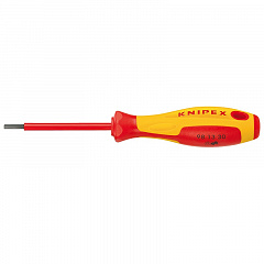 Отвертка KNIPEX VDE для винтов с профилем внутренний шестигранник , HEX 2.5 мм, длина стержня 75 мм, 177 мм, 2-компонентная рукоятка, диэлектрическая