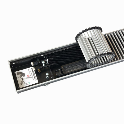 Внутрипольный конвектор с вентилятором KVZ Vent 360-70-1000-2V
