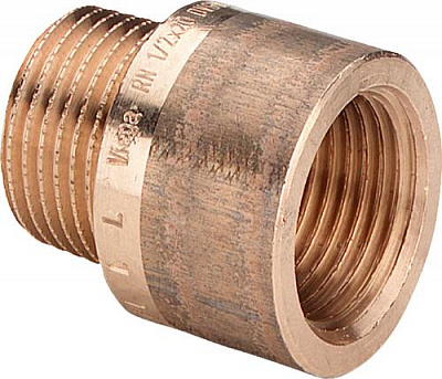 Удлинитель Viega R-резьба бронза модель 3525 1/2x1/2 арт 357245 L 100мм