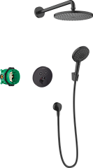 Душевой комплект Hansgrohe Set 8 в 1 (27623670+27413670+26530670+15743670+01800180+28331670+27454670+28272670), матовый черный 27959670