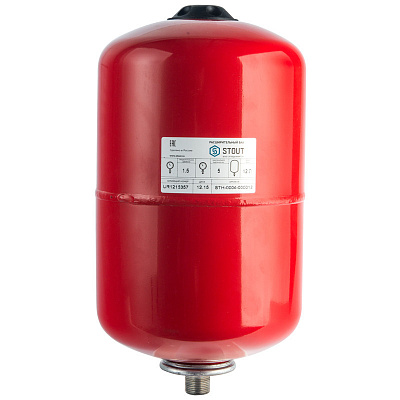 Расширительный бак Stout STH-0004 12 л мембранный с диафрагмой, для системы отопления Расширительный бак Stout STH-0004 12 л мембранный с диафрагмой, для системы отопления