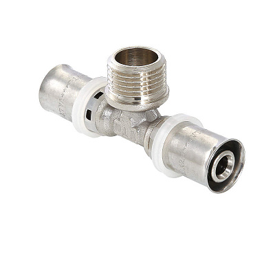 Тройник пресс с переходом на нар. р. VALTEC 20х1/2х16, VTm.233.N.200416