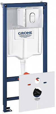 Система инсталляции для унитазов Grohe Rapid SL 38929000 4 в 1 с кнопкой смыва Система инсталляции для унитазов Grohe Rapid SL 38929000 4 в 1 с кнопкой смыва