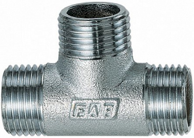 Тройник FAR 3/4 хромированная латунь, наружная резьба