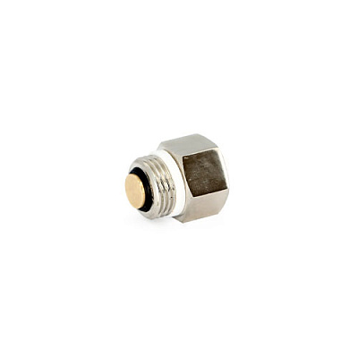 Клапан отсечной UNI-FITT для воздухоотводчика НВ 3/8, никелированный Клапан отсечной UNI-FITT для воздухоотводчика НВ 3/8, никелированный