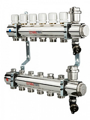 Коллекторная группа VALTEC в сборе, 1х3 вых. Евроконус 3/4