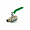 Кран шаровой Tiemme URAGANO 2231V НВ 2 ручка зеленая