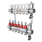 Коллекторная группа VALTEC со встр. расх. в сборе, 1х9 вых. Евроконус 3/4