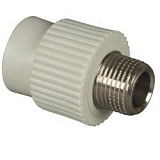 Муфта полипропиленовая Valfex переходная с наружной резьбой 20 x 3/4, серая