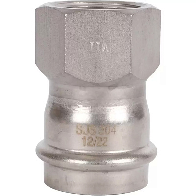 Переходник Rommer пресс 35х1, ВПр-ВР, нержавеющая сталь