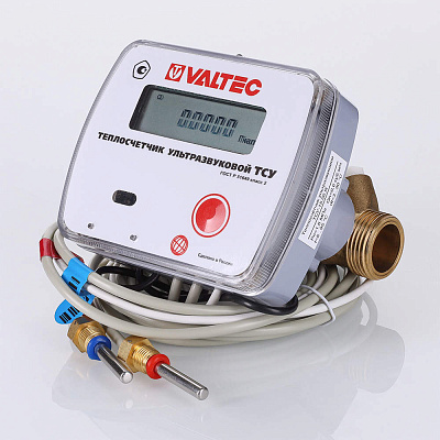 Теплосчётчик ультразвуковой VALTEC TCY-15.15.R.I.00.G, RS-485, 4 импульсных входа, 1,5 м3/час (на подающий тр.)