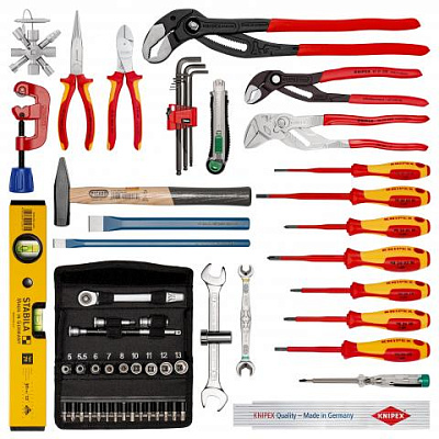 Набор инструментов KNIPEX BOXX чемодан инструментальный для сантехники, 52 пр.