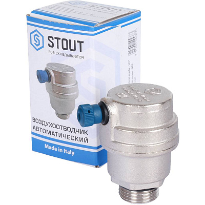 Автоматический воздухоотводчик Stout боковой выпуск 1/2 (SVS-1012-000015)