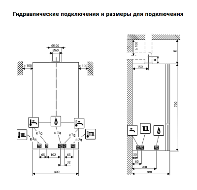 Настенный газовый двухконтурный котел отопления Buderus Logamax U072-35K