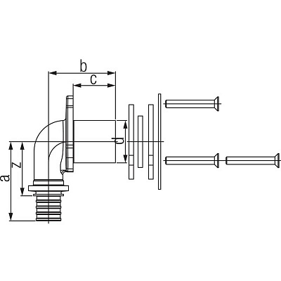 Угольник Rehau настенный для гипсокартонных плит 16-Rp1/2x28 RX