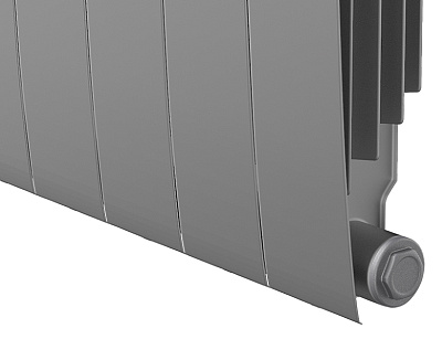 Биметаллический секционный радиатор отопления Royal Thermo Biliner Satin Silver 500 / 1 секция