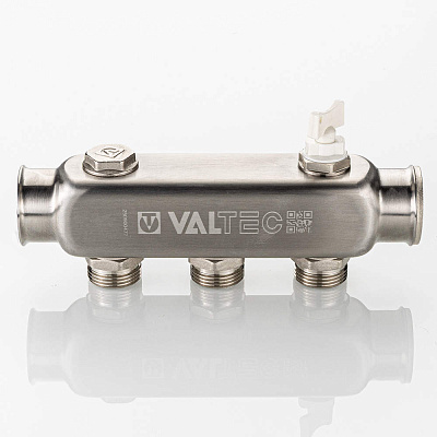 Коллектор VALTEC SQ из нержавеющей стали, шаг 50 мм 1x3/4(Евроконус)x8 (VTc.505.SQ.060508)