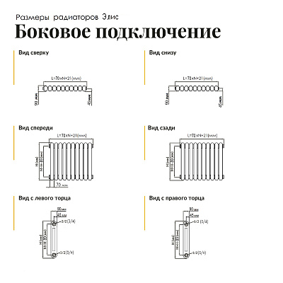 Стальной трубчатый радиатор отопления SOLIRA ELIS 2040