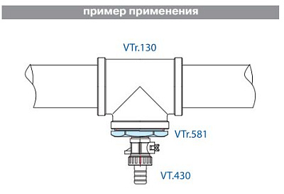 Футорка VALTEC 2 х 1 внутренняя-наружная резьба, никелированная латунь