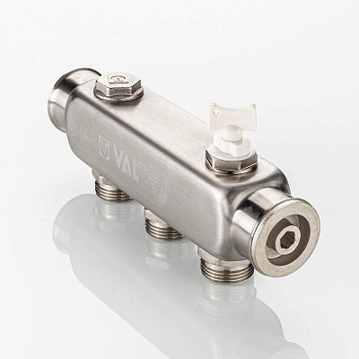 Коллектор VALTEC SQ из нержавеющей стали, шаг 50 мм 1x3/4(Евроконус)x8 (VTc.505.SQ.060508)