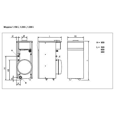 Напольный газовый котел отопления Baxi Slim 1.230 i (WSB43123301-)