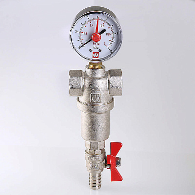 Фильтр промывной VALTEC 1/2, каскадный (500 и 100) (VT.390.N.04)